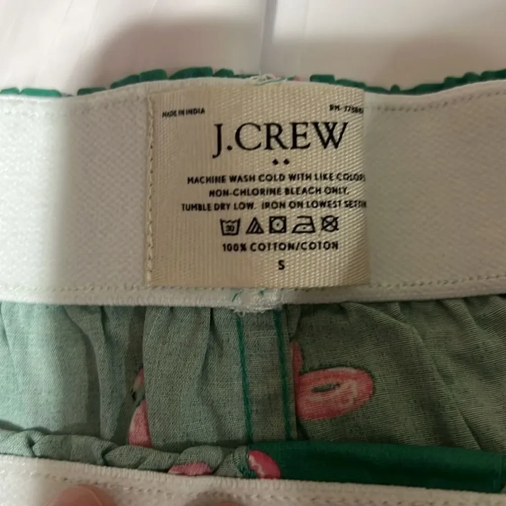 J. Crew Factory bv599 Pink and green flamingo boxers size small NWT